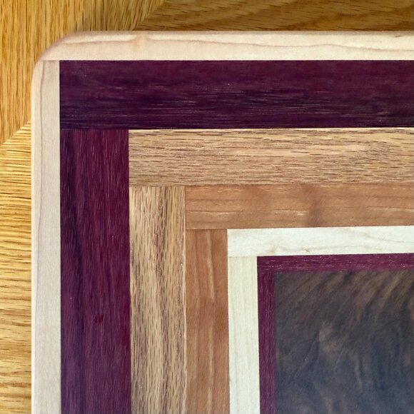 Cutting Board Walnut / Maple/ Cherry / Purple Heart Hardwoods Hand Crafted - Picture 5 of 6